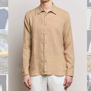 Orlebar Brown Tan Linen Shirt in XS
